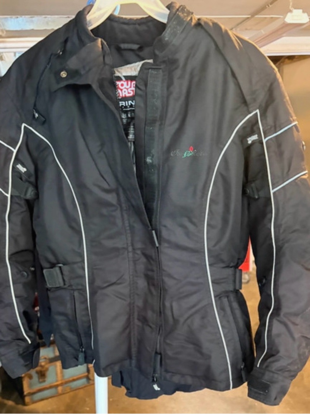 Black Women's Tour Master Trinity Motorcycle Jacket